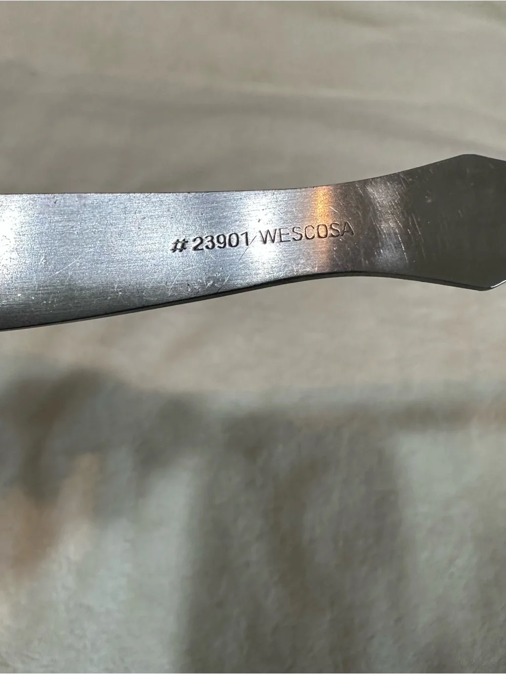 Vintage Wescosa Stainless Steel Floral Etched Letter Opener Desk Decor Japan